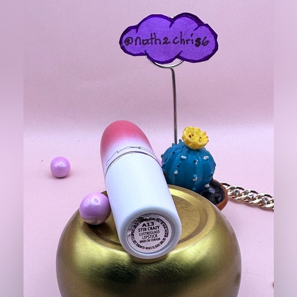 Mac Cosmetics Lustreglass Sheer Shine Lipstick in Stir Crazy NEW - Picture 3 of 9